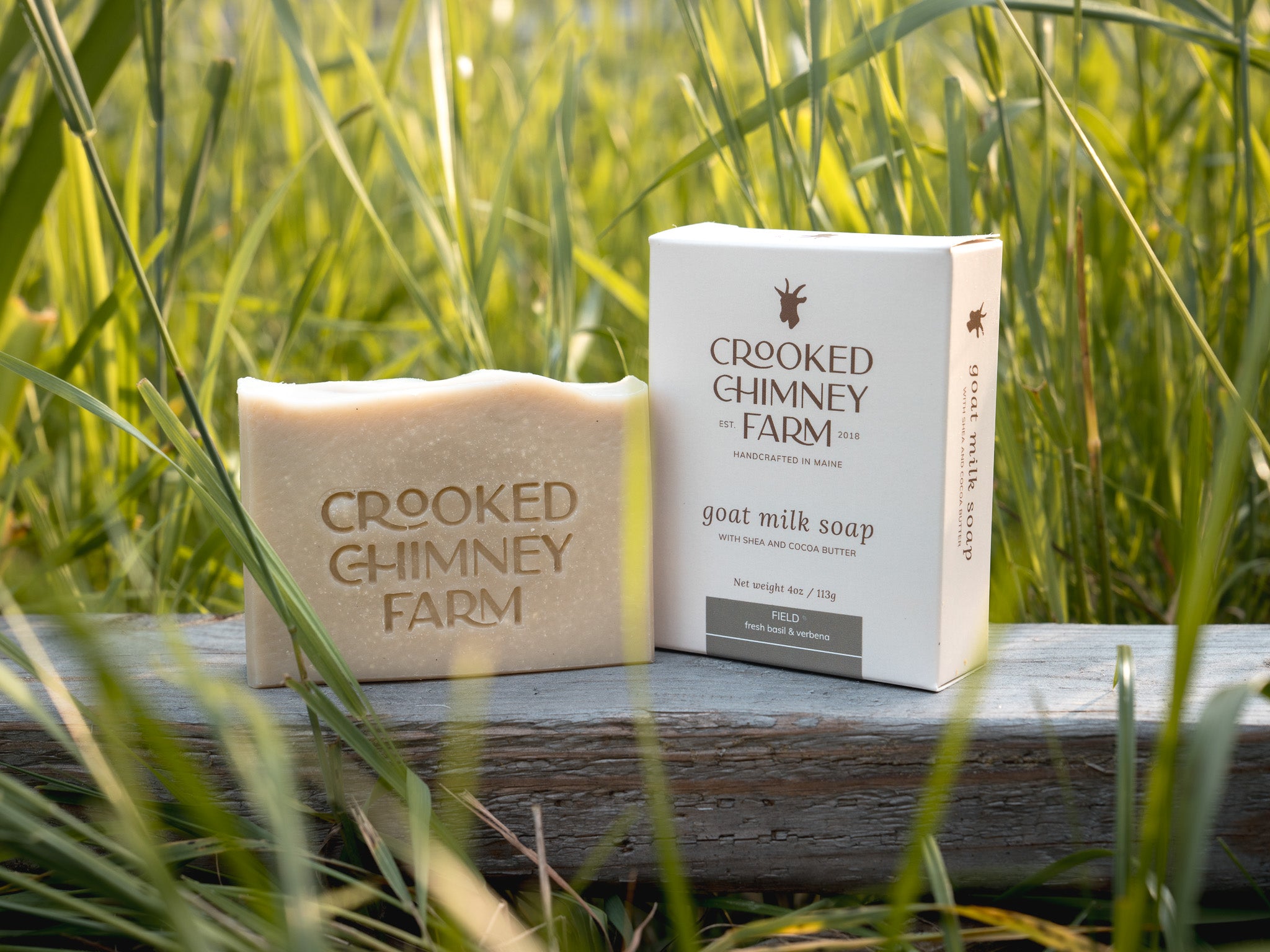 Field (fresh basil and verbena) goat milk soap and it&