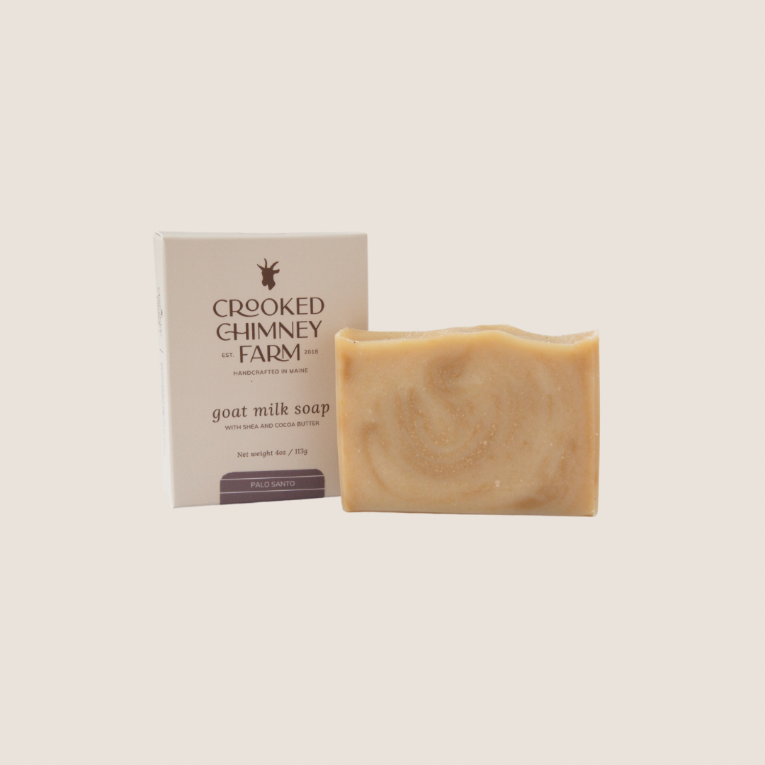 Palo Santo Goat milk soap by crooked chimney farm