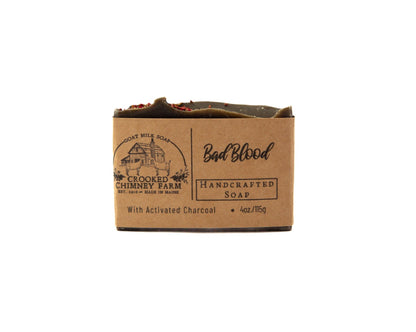 1 bar of bad blood soap on white background